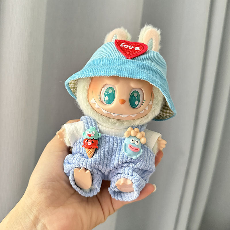 [Clothes Only] 1/2 Generation Labubu Clothing Pendant Labubu Sitting Party Baby Clothes Sweetener Strap Pants Set V.I.P Digital Presence