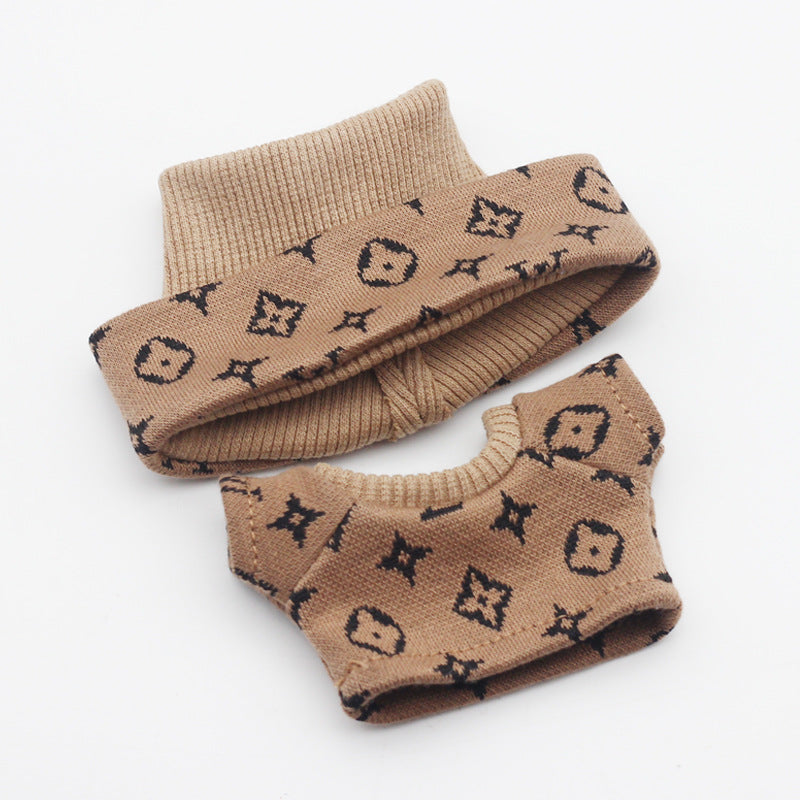 17cm Labubu First and Second Generation Blind Box 10cm Cotton Crying Doll Clothes Knitted Printed Hat V.I.P Digital Presence