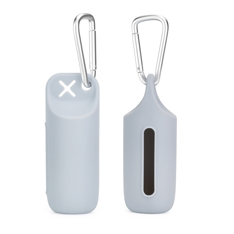 Silicone dog poop bag holder with dispenser, portable, hanging ring & storage case V.I.P Digital Presence