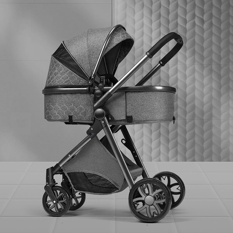 High landscape baby stroller that can sit or lie down lightweight folding two-way shock-absorbing newborn baby stroller V.I.P Digital Presence