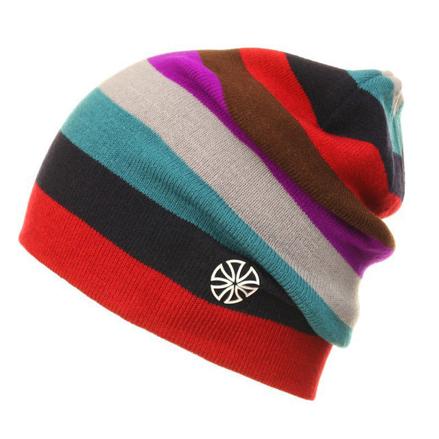 Outdoor Beanies Cap Casual Striped Knitted Hat Headwear Snowboarding Skiing Skating Cycling Apparel Accessories V.I.P Digital Presence
