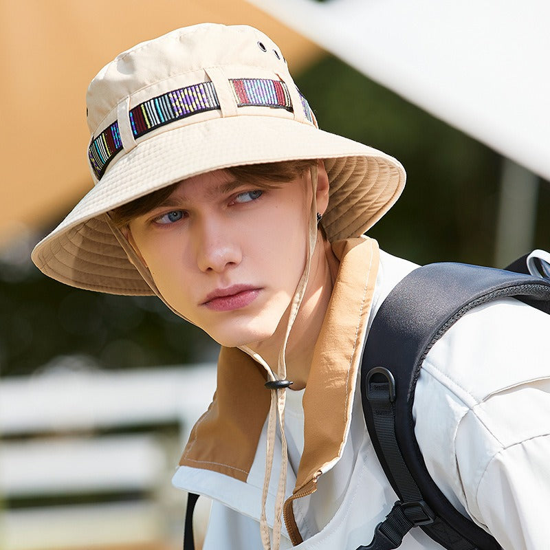 Western cowboy hat women's summer large brim Japanese fisherman hat sun protection sunshade outdoor seaside travel mountaineering hat men V.I.P Digital Presence