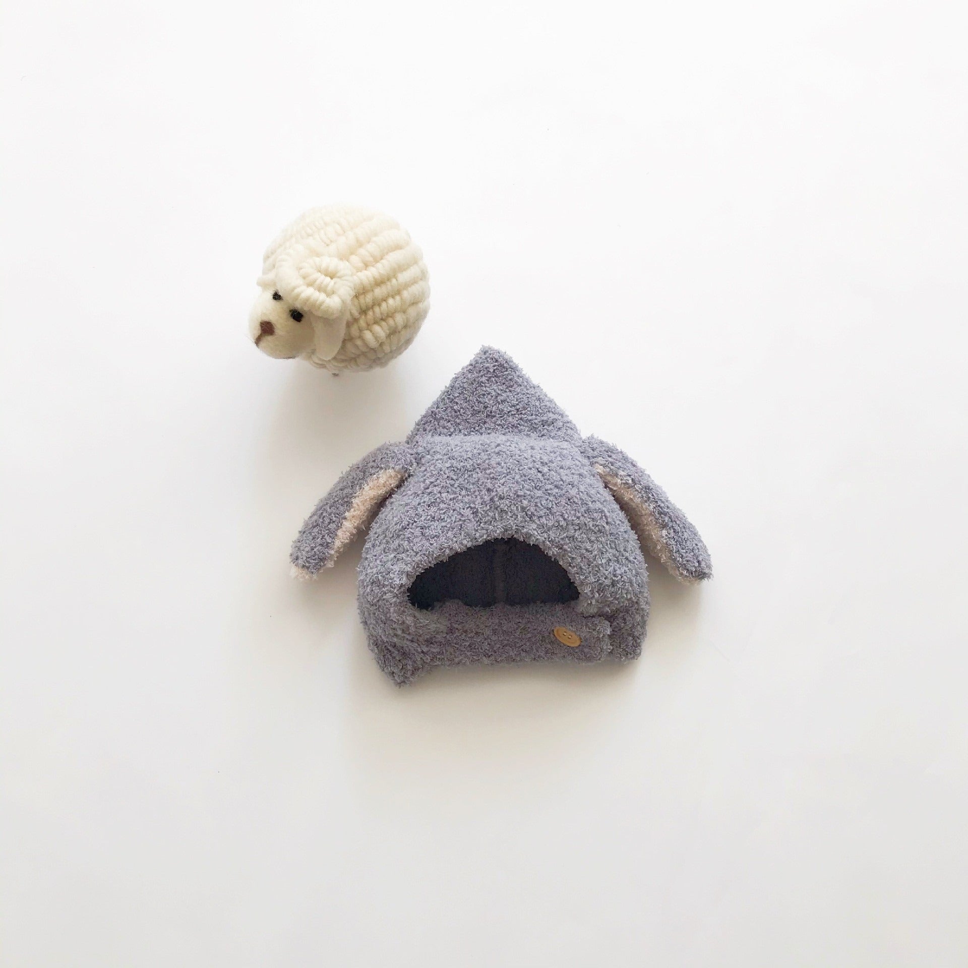 Baby Hat Warm In Autumn And Winter Baby Rabbit Ears Plush Korean Version Ear Cap Baby Hat Cute V.I.P Digital Presence