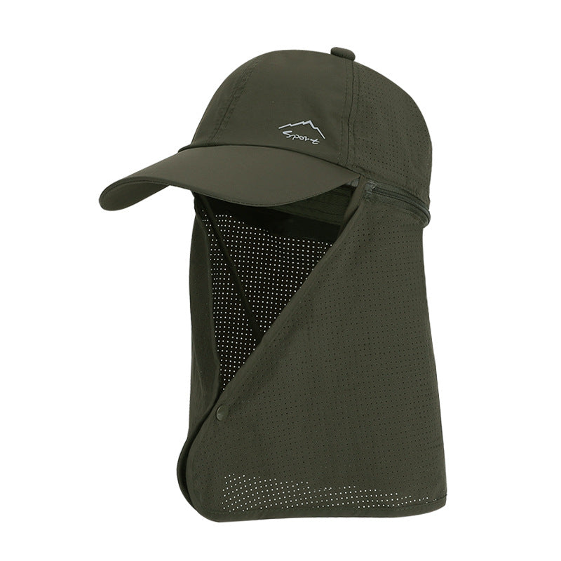 1pc Summer Baseball Cap with Detachable 360° Neck Sun Flap. For men, hiking, fishing, outdoor. V.I.P Digital Presence