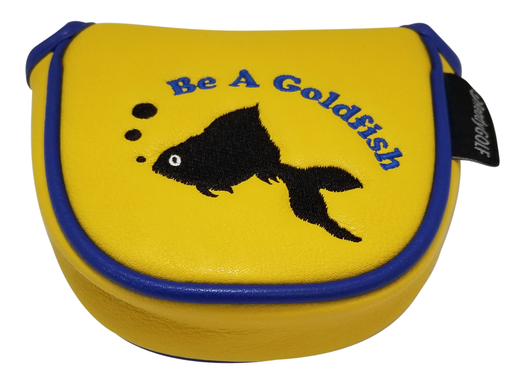 Be A Goldfish Embroidered Putter Cover - Mallet by ReadyGOLF