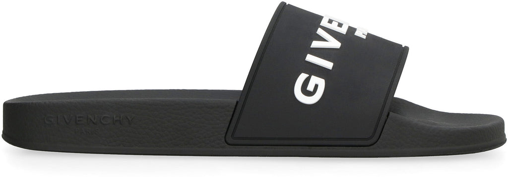 GIVENCHY Stylish Slide Sandals with Logo - 3 cm Rubber Sole Banlieue91