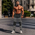 Men's 3D Bandana Print Track Pants - Paisley Streetwear Joggers - Slim Fit Athletic Sweatpants