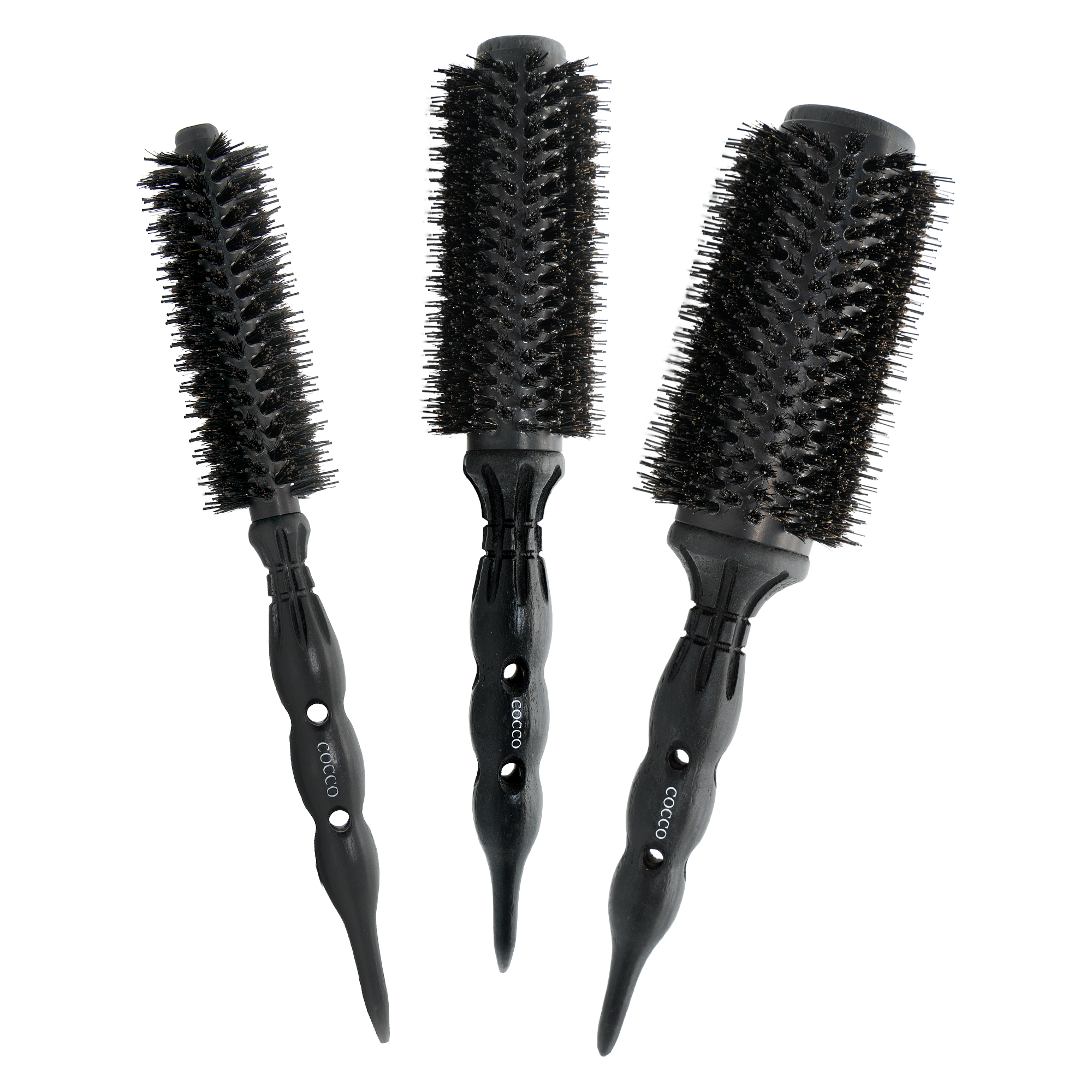 COCCO® Black Series Ceramic Boar Brush (Select Size) Cocco Hair Professional