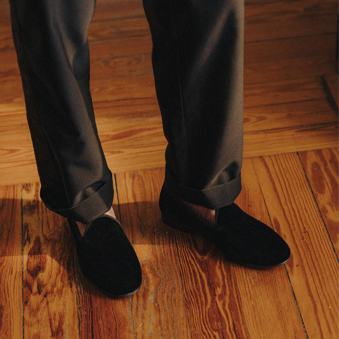 Men's Black Velvet Slipper II Del Toro Shoes