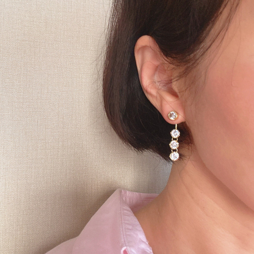 Backdrop Bezel Earrings