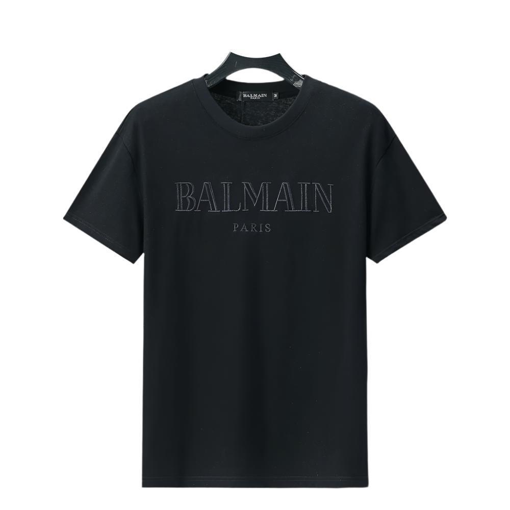Balmain Black T-Shirt Without Collar Banlieue91
