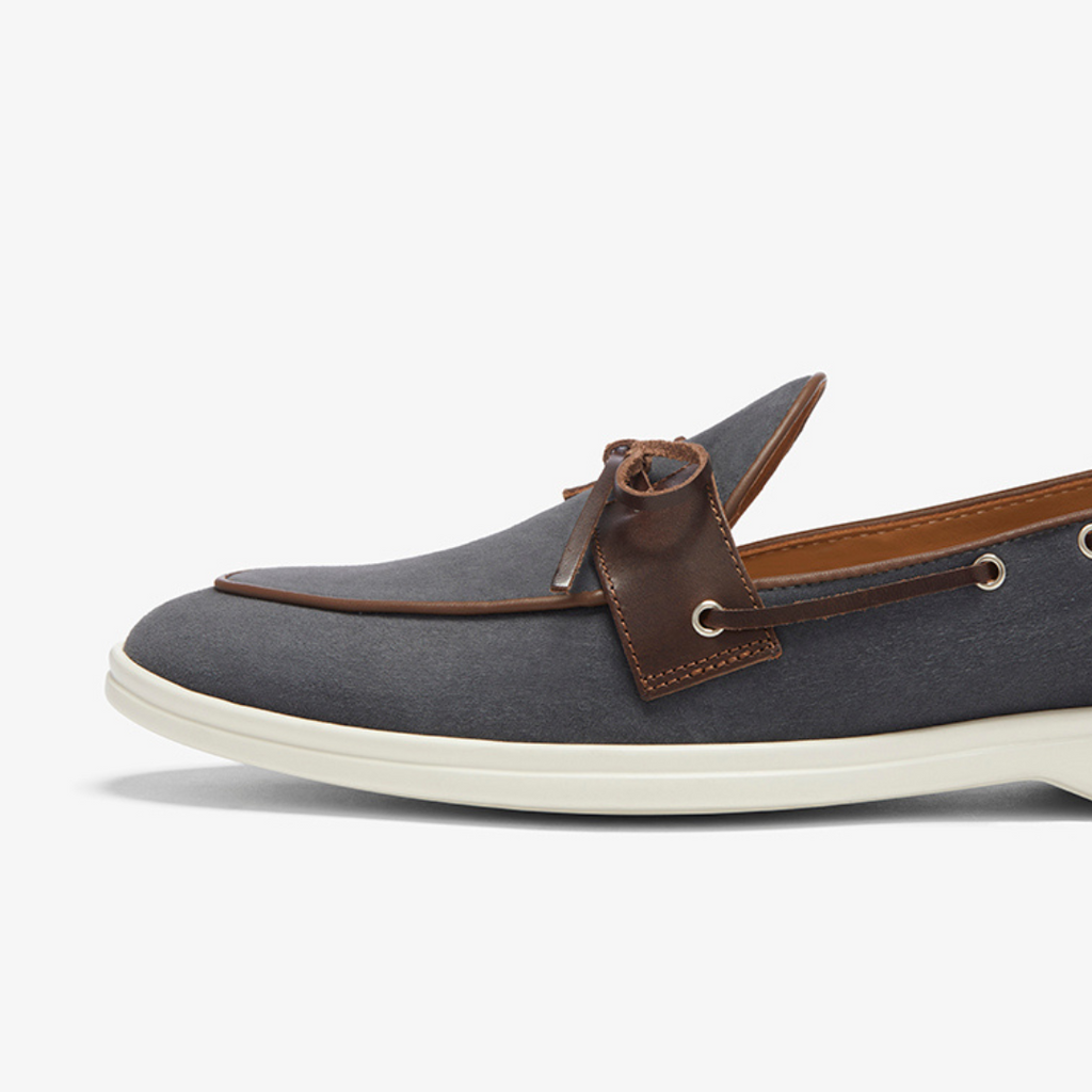 Women's Blue Suede Barca Yacht Loafer Del Toro Shoes