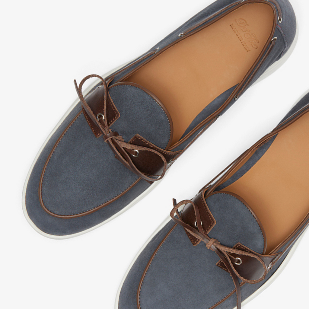 Women's Blue Suede Barca Yacht Loafer Del Toro Shoes