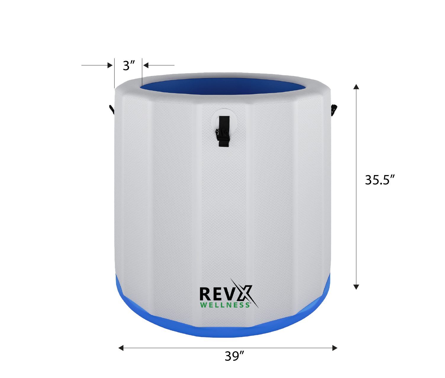 RevX Inflatable Barrel with Inflatable Steps RevX Wellness