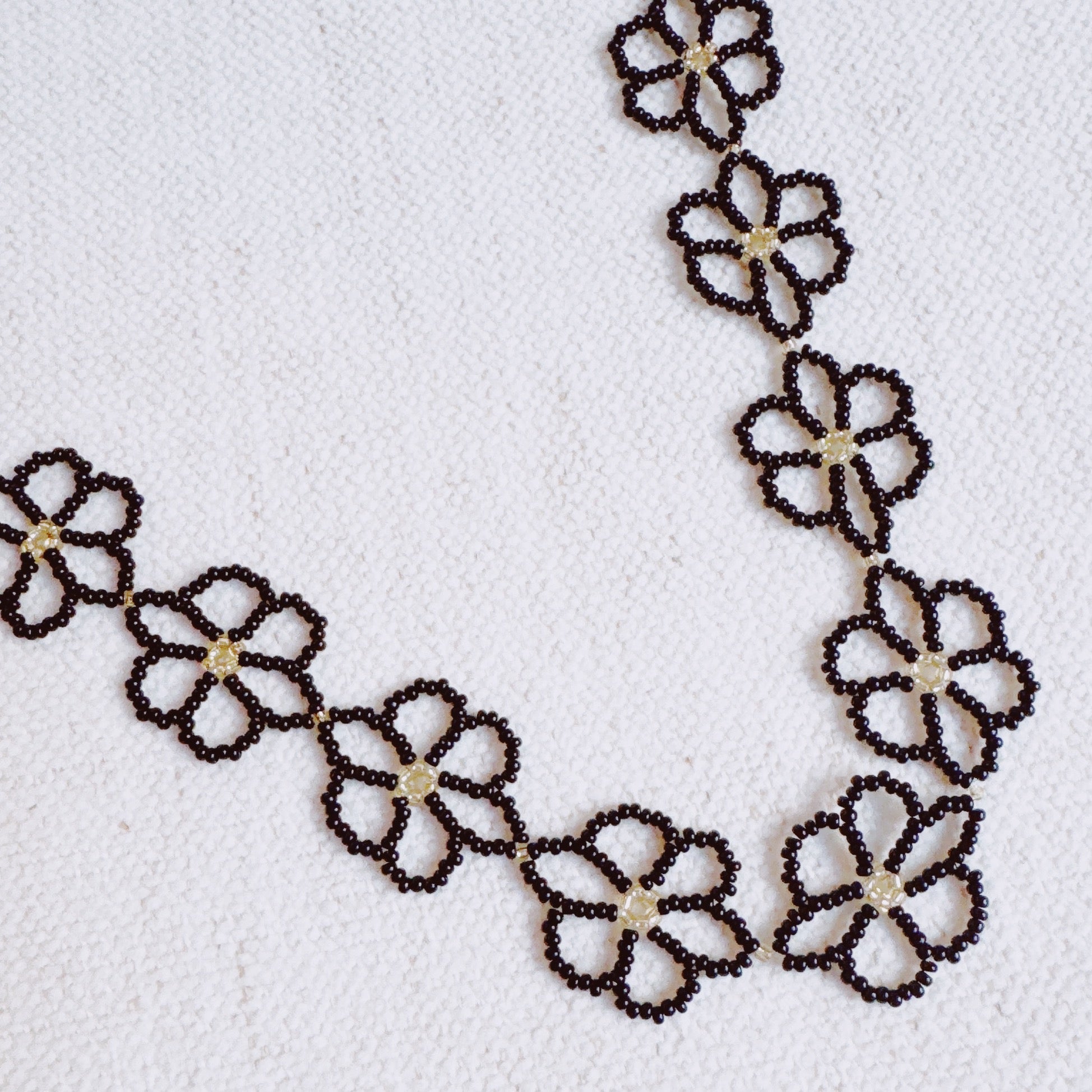 Beaded Flower Bag Charm