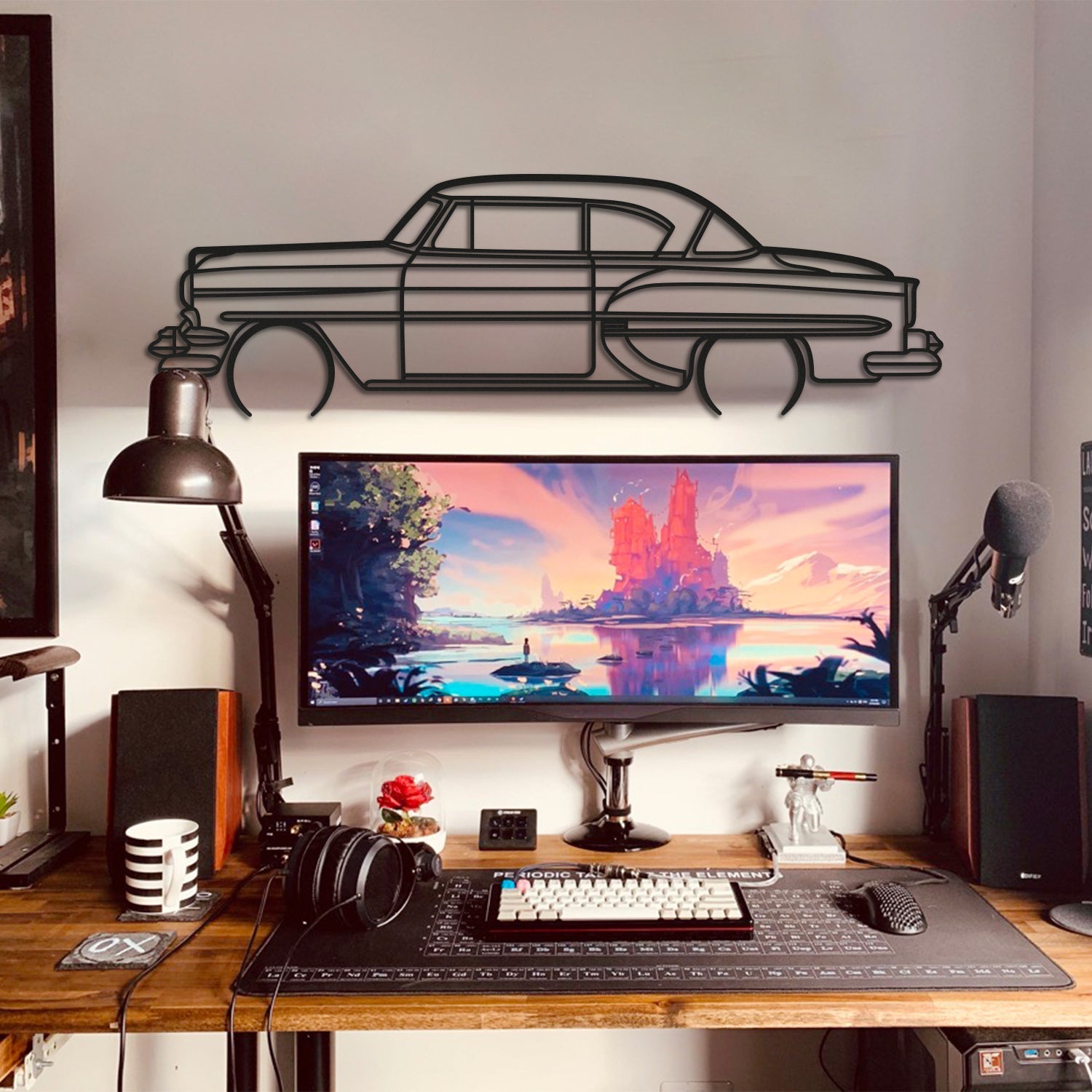 1954 Bel Air Detailed Metal Car Wall Art - MT0031