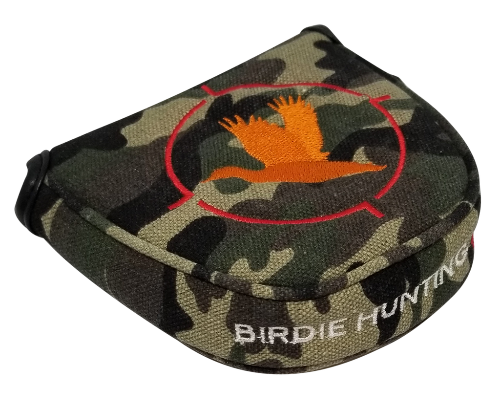 Birdie Hunting Camo Embroidered Putter Cover by ReadyGOLF - Mallet