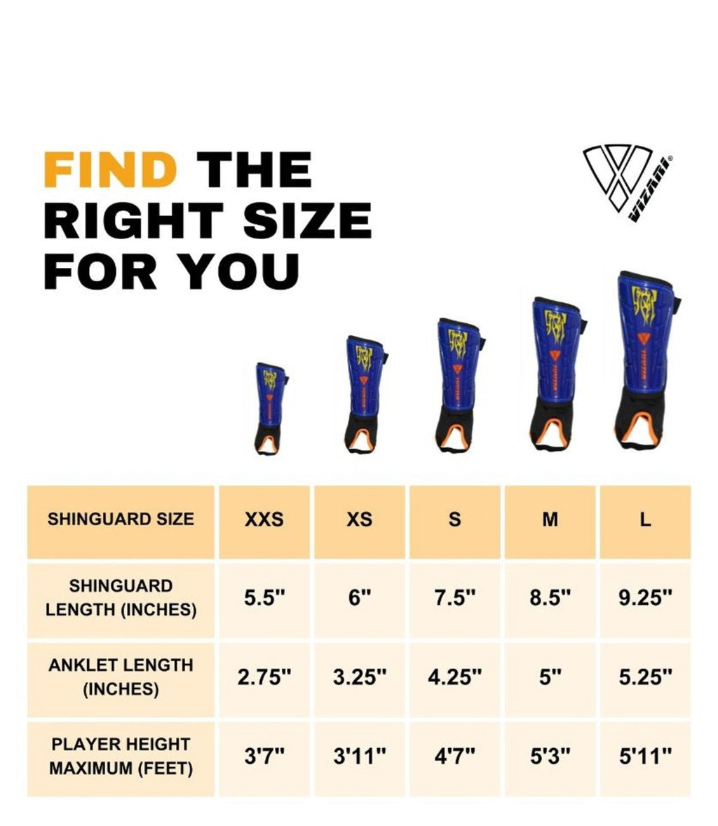 Vizari Blaze Soccer Shin Guard – Blue/Orange Vizari Sports