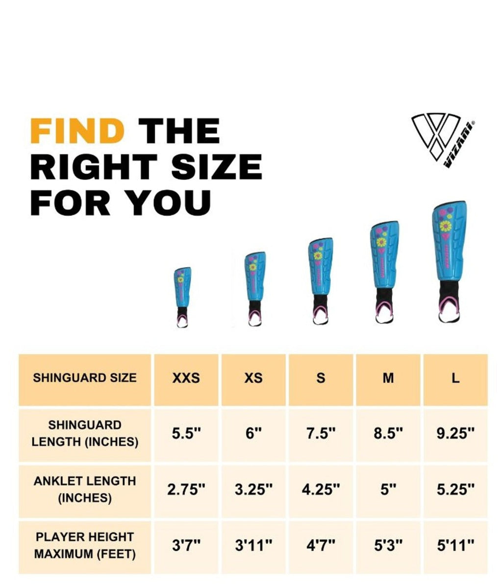 Vizari Blossom Youth Soccer Shin Guard - Blue Vizari Sports