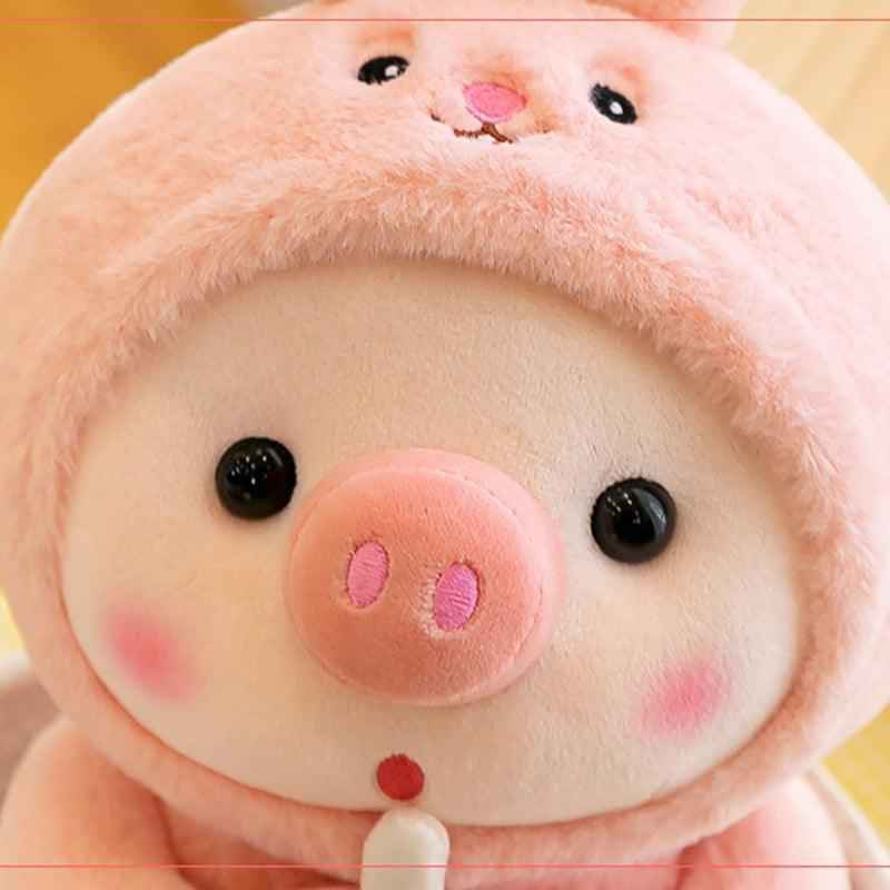 Pig Boba Plush Toy Cute Bubble Tea Stuffed Animal for Kids Dashing Nova