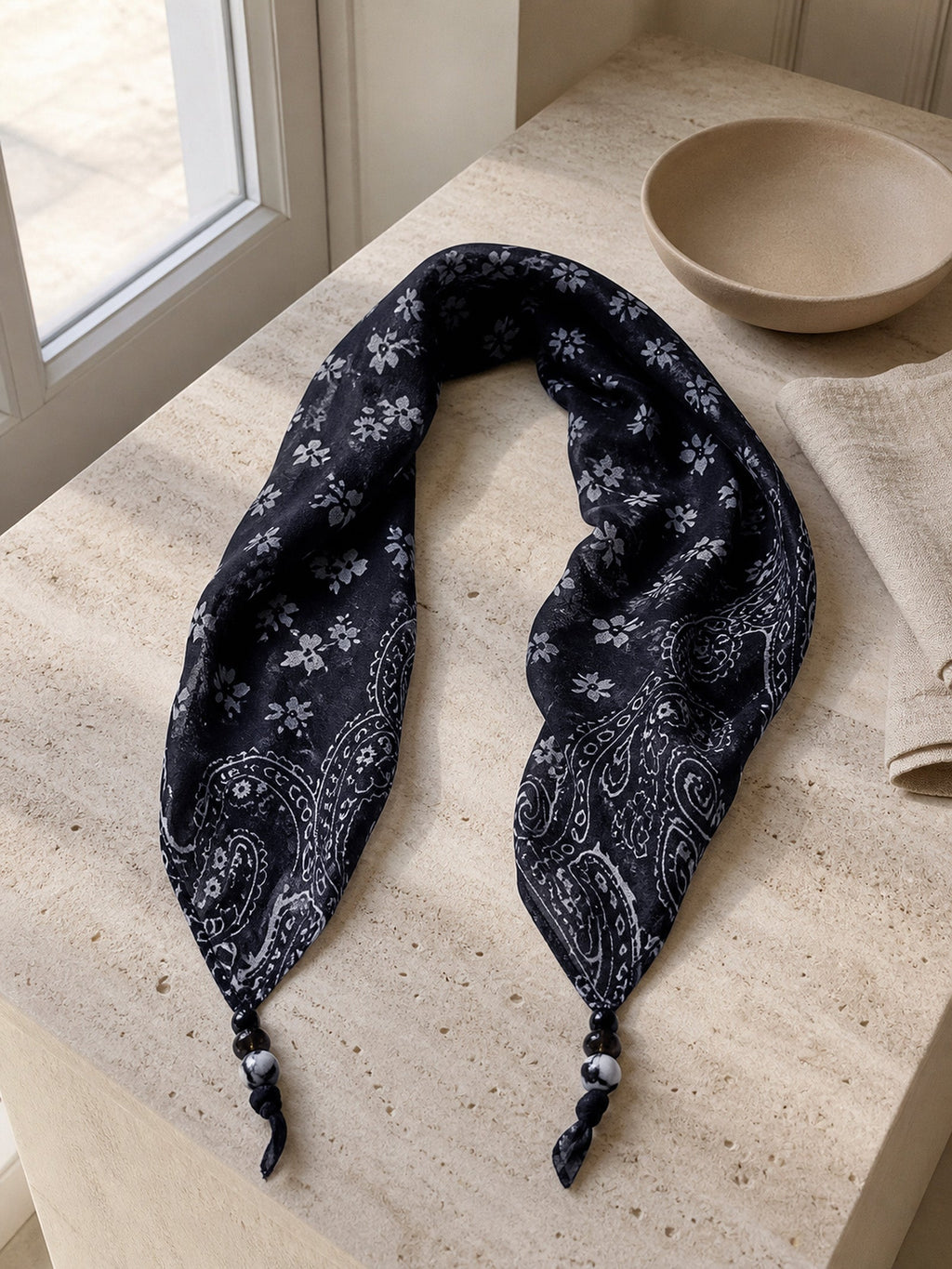 Bohemian Floral Multi-Functional Silk Scarf LINTICO