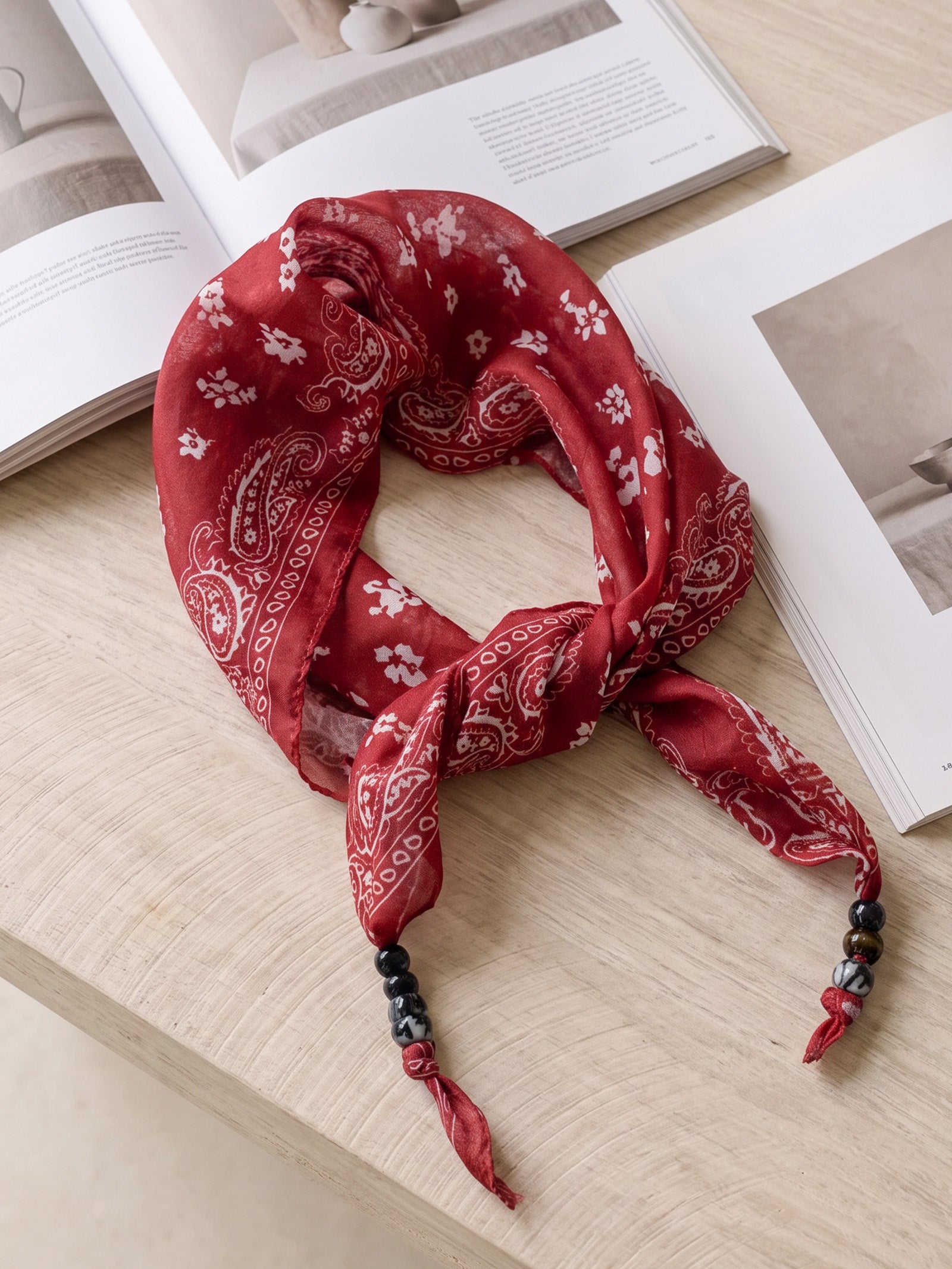 Bohemian Floral Multi-Functional Silk Scarf LINTICO