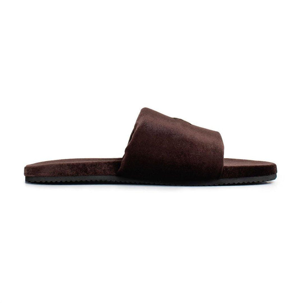 Women's Chocolate Brown Velvet House Slide Del Toro Shoes