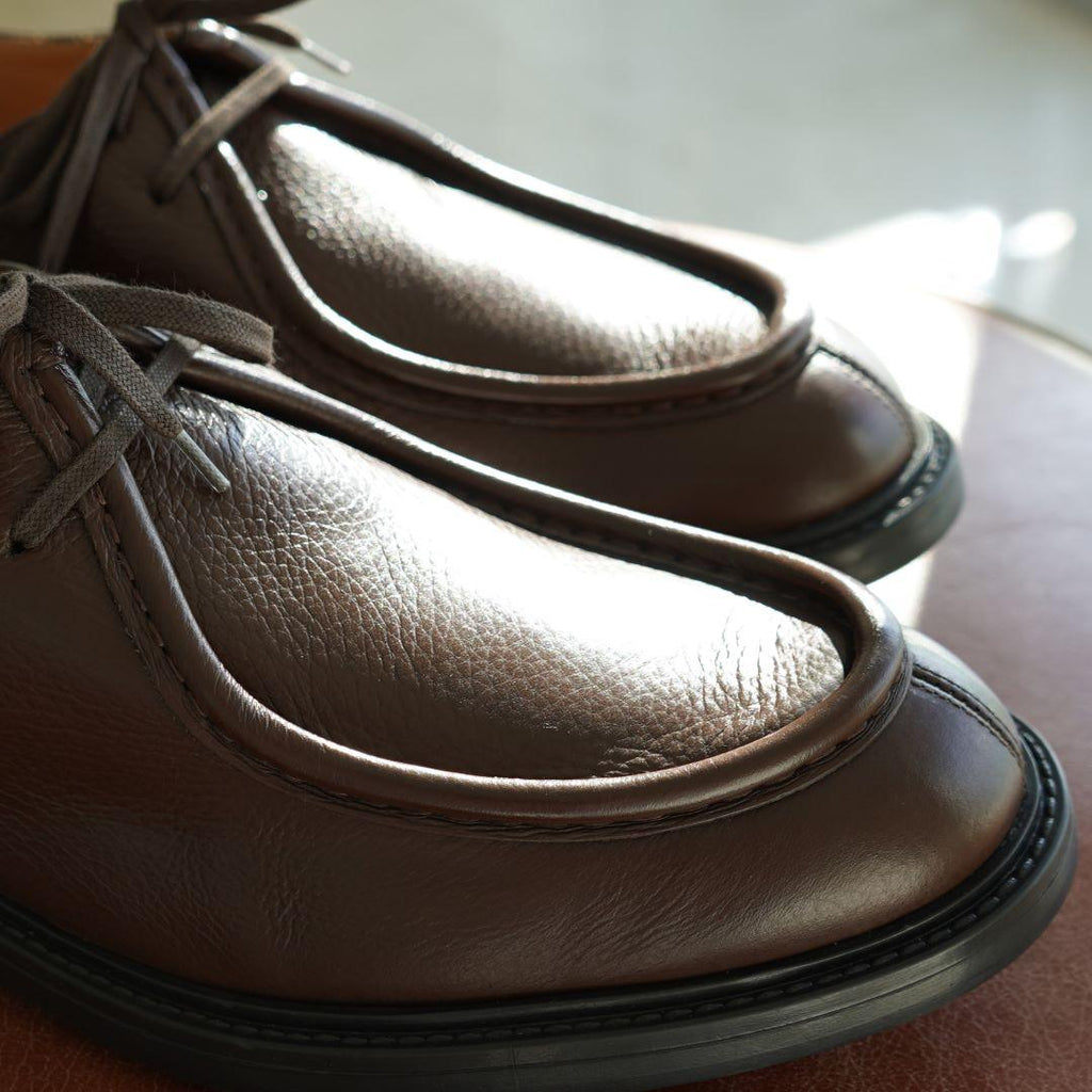 Men's Brown Pebbled Leather Tuscan Moc Boot Del Toro Shoes