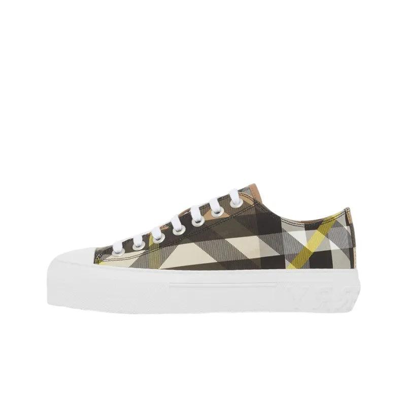 Burberry Exaggerated Check Cotton Sneakers Wheat Banlieue91