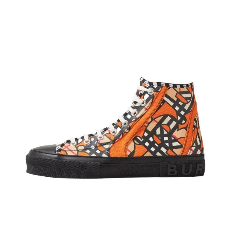 Burberry High Top Stylish Skateboarding Shoes 'Bright Orange' Banlieue91