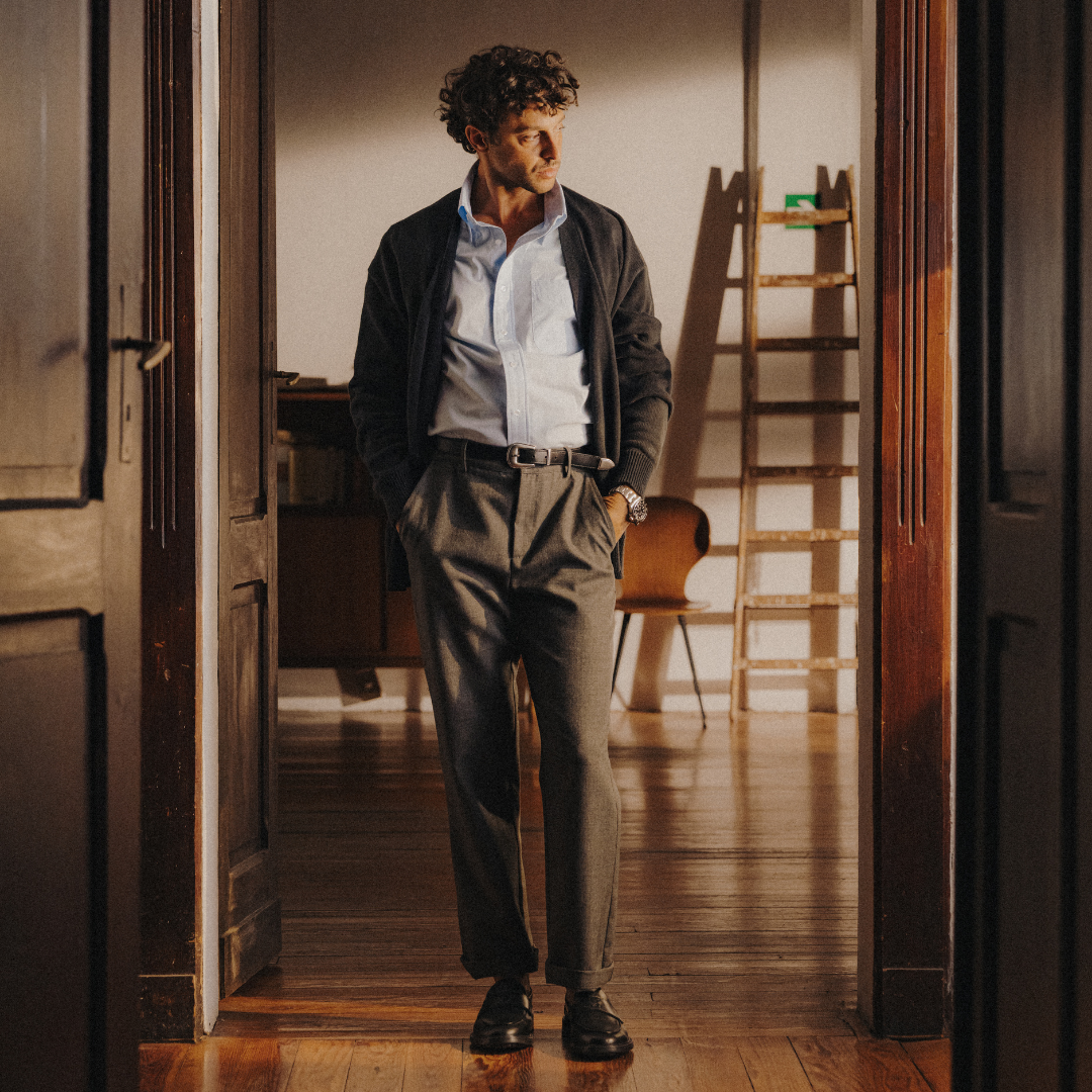 Men's Black Leather Lug Centesimo Del Toro Shoes
