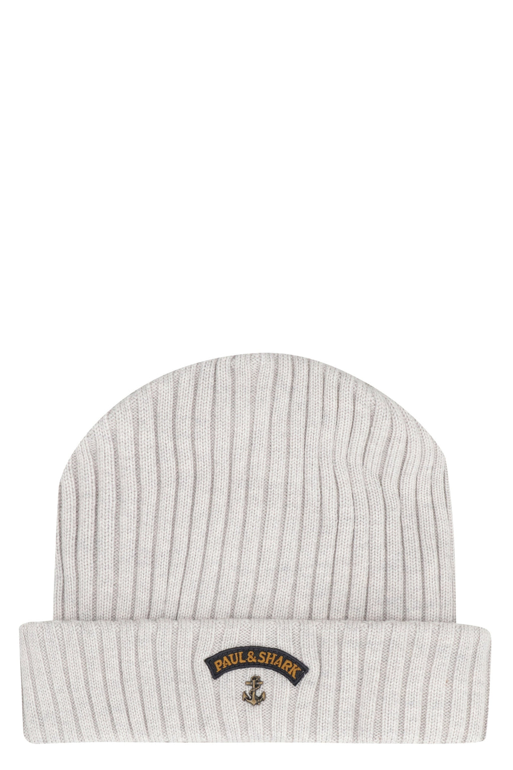 PAUL & SHARK Ribbed Wool Beanie with Front Logo Detail