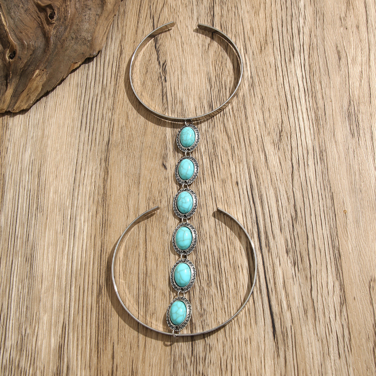 Bohemian style geometric metal arm ring Leg Chain minimalist imitation turquoise arm chain V.I.P Digital Presence
