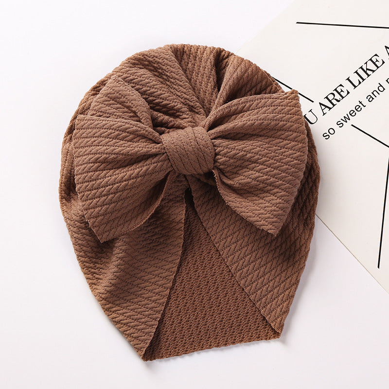 Pit Strip Children's Hat Double Bow Baby Baotou Cap Baby Warm Indian Tire Cap V.I.P Digital Presence