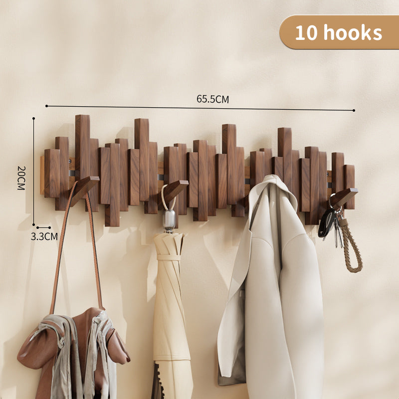 Coat Racks Wall Hanging Wall Entry Door Porch Hanging Scarf Coat Rack Perforated Solid Wood Creative Piano Keys Clothes Hook V.I.P Digital Presence