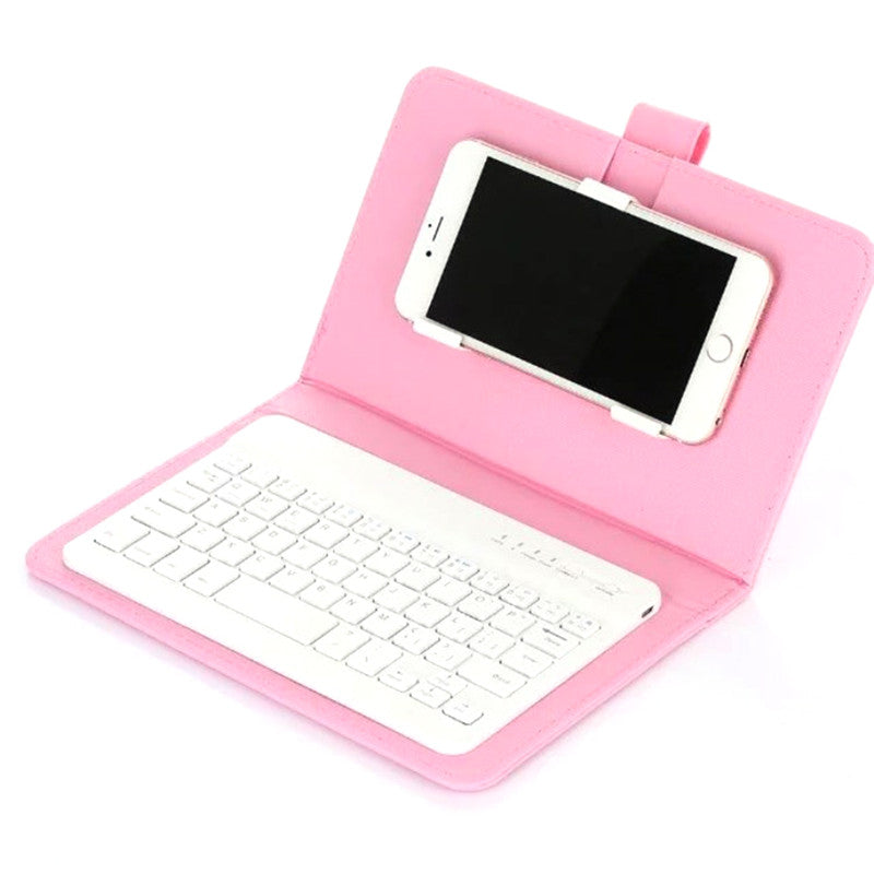 Portable PU Leather Wireless Keyboard Case for iPhone Protective Mobile Phone with Bluetooth Keyboard For IPhone Android Phone V.I.P Digital Presence
