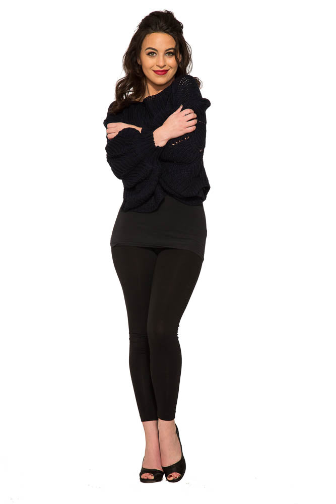 C6249 Cordelia Knitted Poncho Sweater