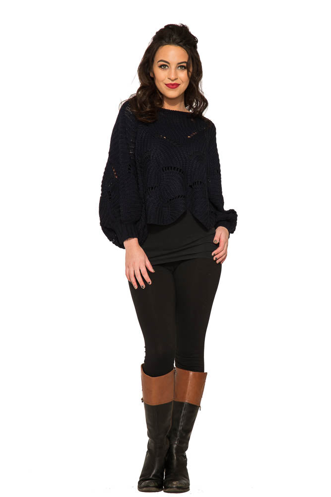 C6249 Cordelia Knitted Poncho Sweater