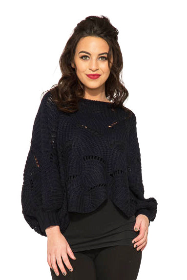 C6249 Cordelia Knitted Poncho Sweater