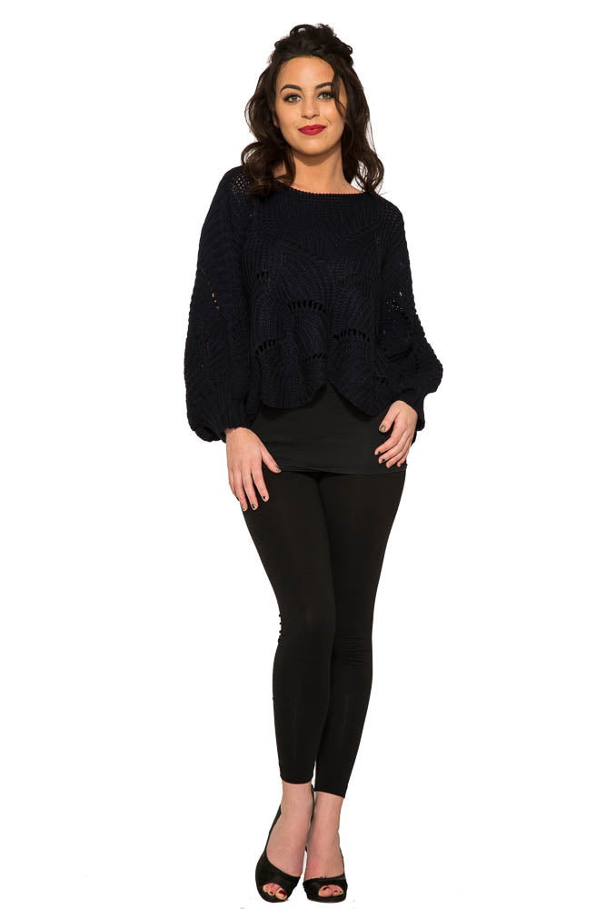 C6249 Cordelia Knitted Poncho Sweater