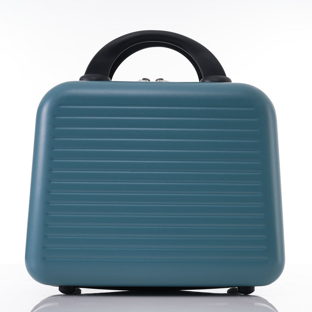 Carry-on Luggage 20 Inch Front Open Luggage Lightweight Suitcase with Front Pocket and USB Port, 1 Portable Carrying Case  Blue