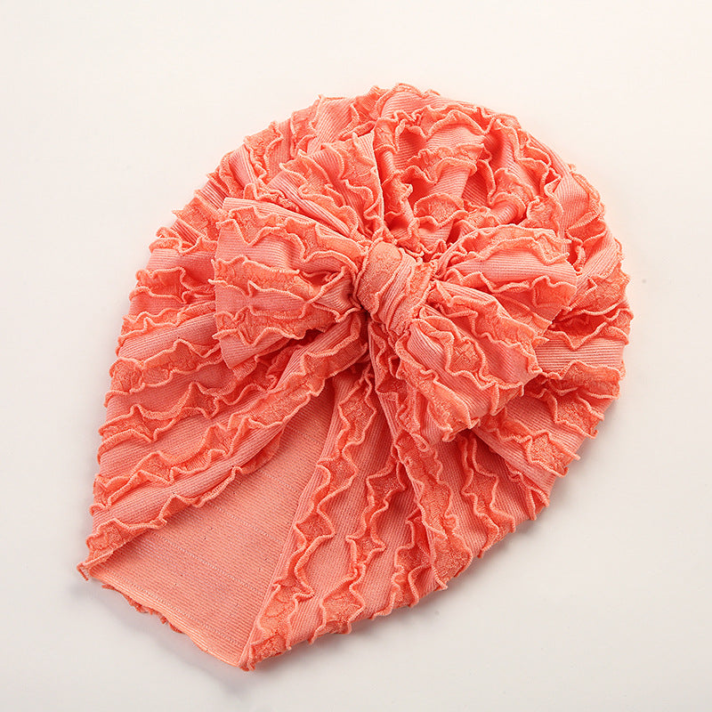 Baby Cow Louver Bow Head Cap Baby High Elastic Brimless Indian Tire Hat V.I.P Digital Presence
