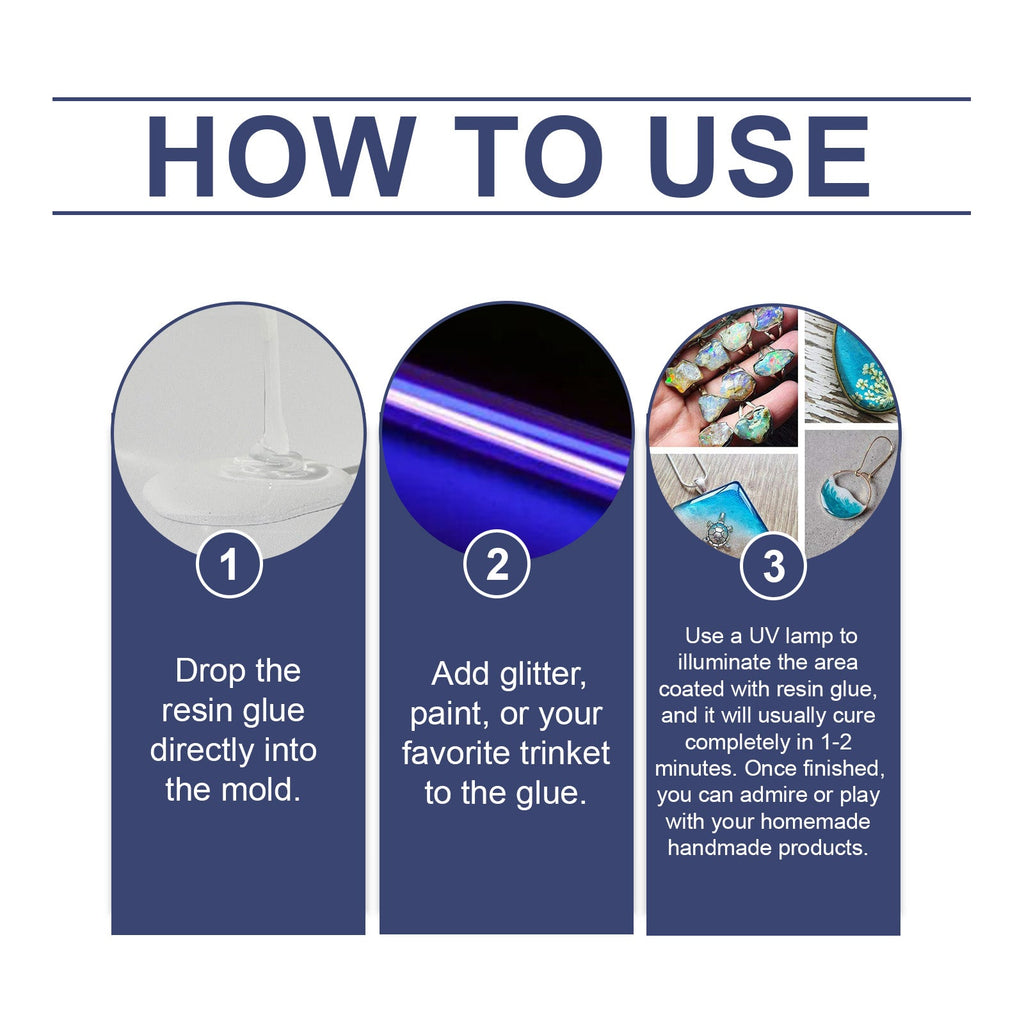 Resin Glue Crystal Drop Glue Diy Handmade Crafts Odorless High Transparent Quick Drying Glue