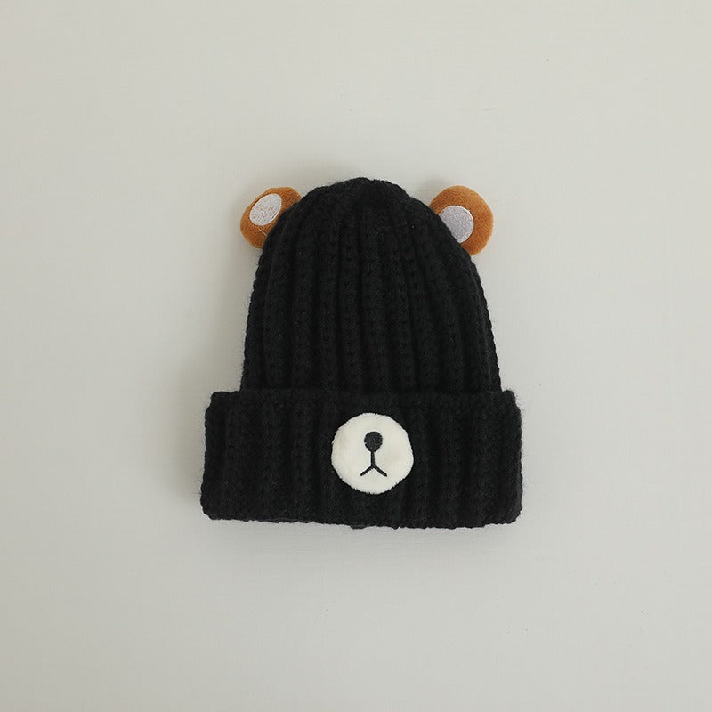Autumn and winter children warm knitted hat cute bear candy color woolen hat Korean male and female baby warm hat trend V.I.P Digital Presence
