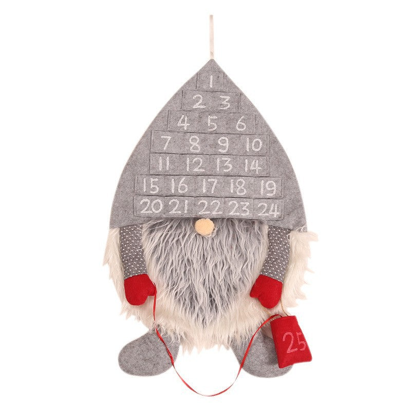 Christmas decorations non-woven fabric simulation wool creative forest man calendar Christmas calendar ornaments V.I.P Digital Presence
