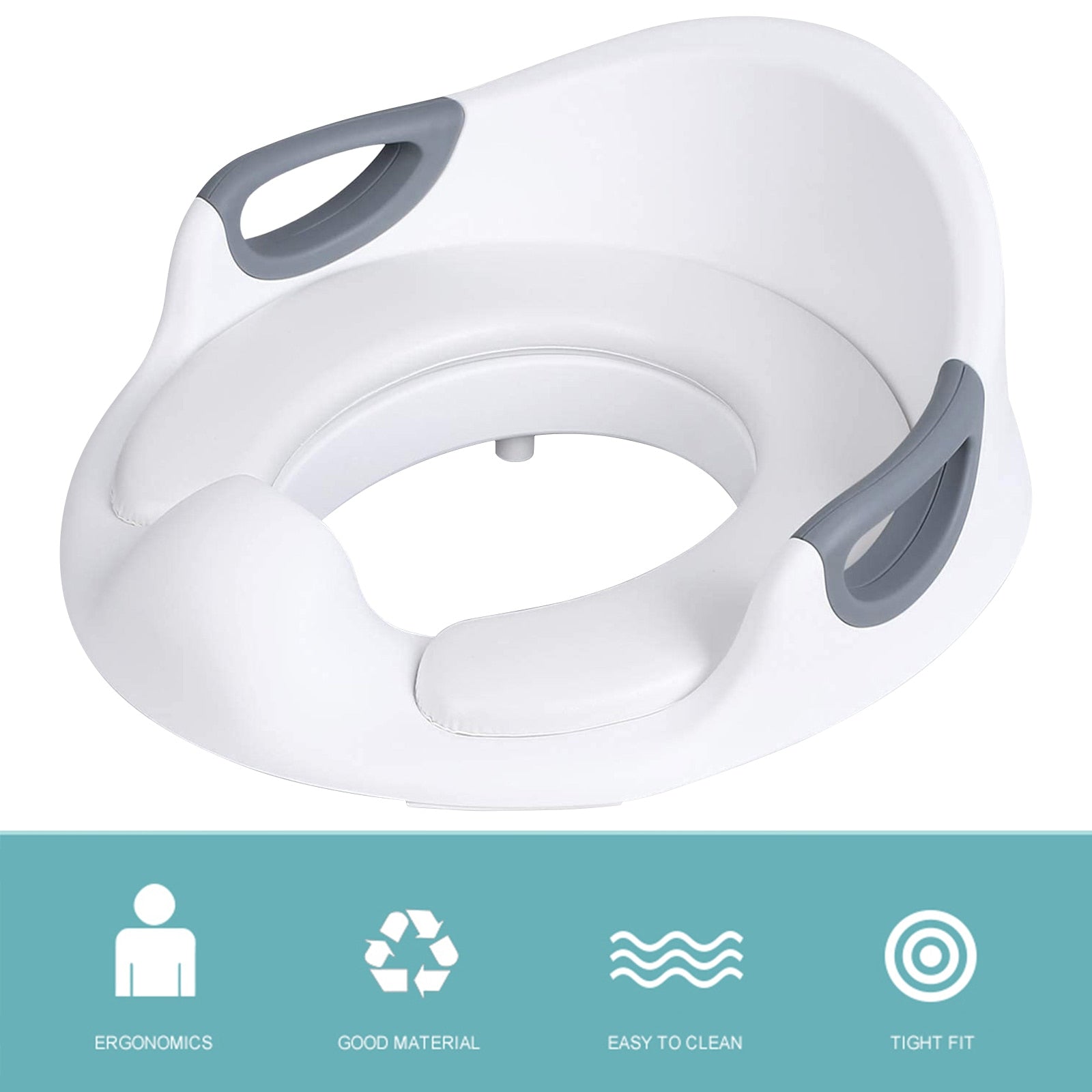 Toilet Seats for Children Baby Handles Backrest Baby Unisex Potty Training Urinal Portable Commode Pew Ring Home Supplies