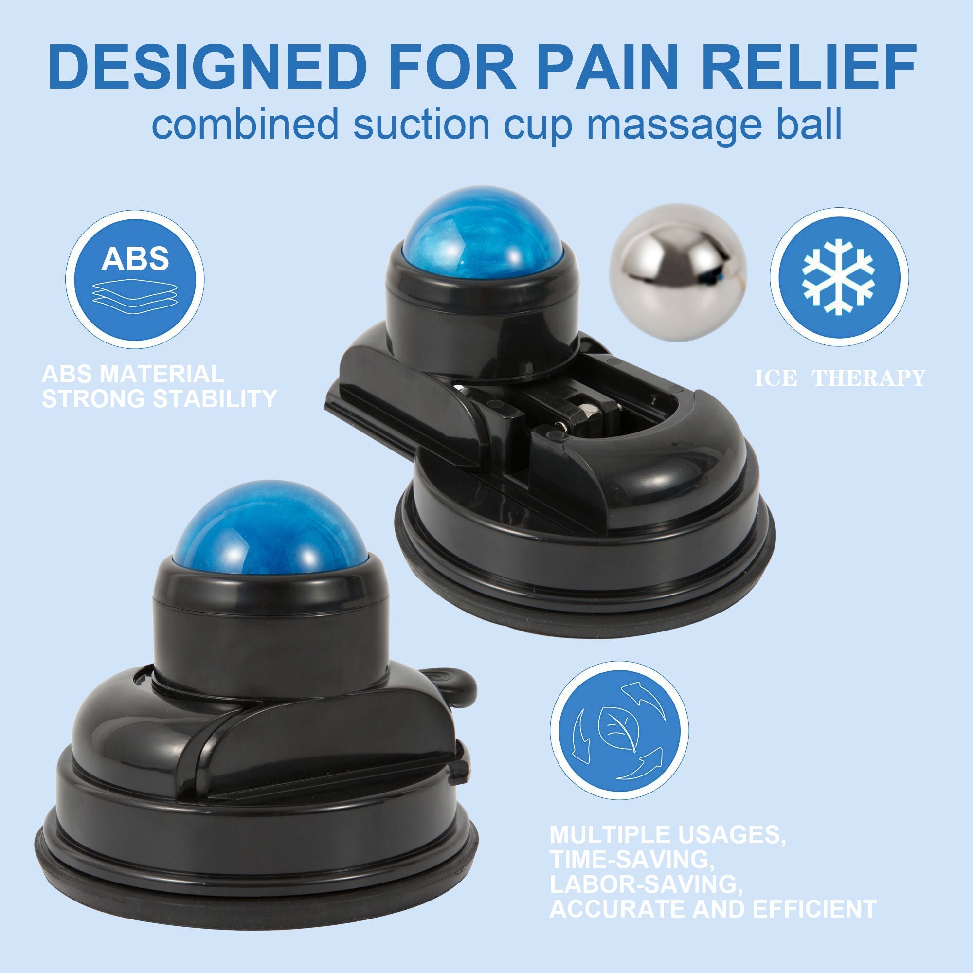 New Mountable Cold Massage Roller ball Products Portable Back Neck Cryo Ball Gym Fitness Cold ice massage Roller ball