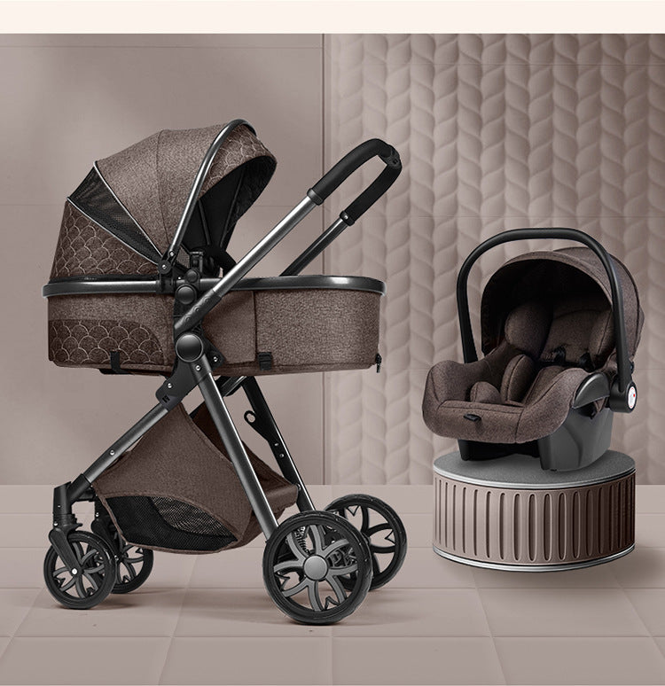 High landscape baby stroller that can sit or lie down lightweight folding two-way shock-absorbing newborn baby stroller V.I.P Digital Presence