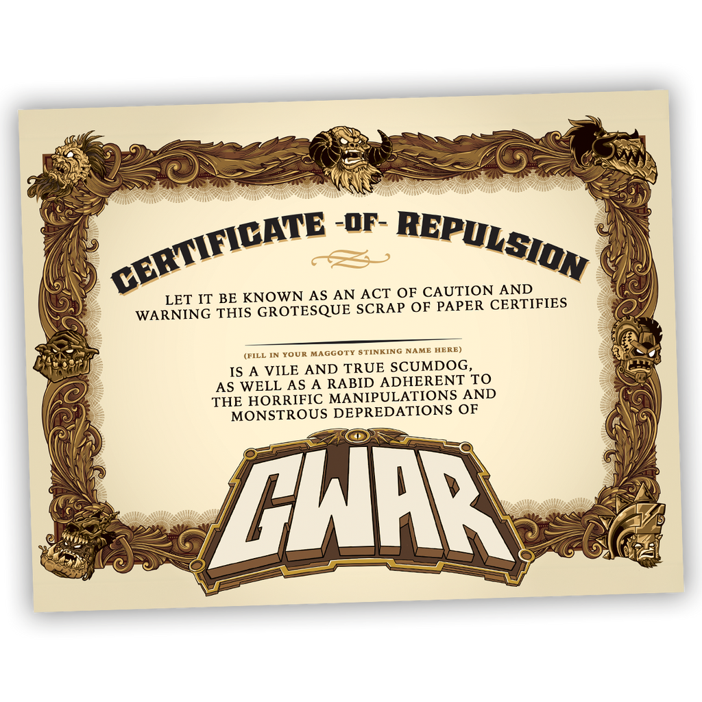 GWAR: 'The Return of Gor Gor' Signed Platinum Edition Comic Book + Vinyl LP (Limited Edition Fruit Punch) Z2 Comics