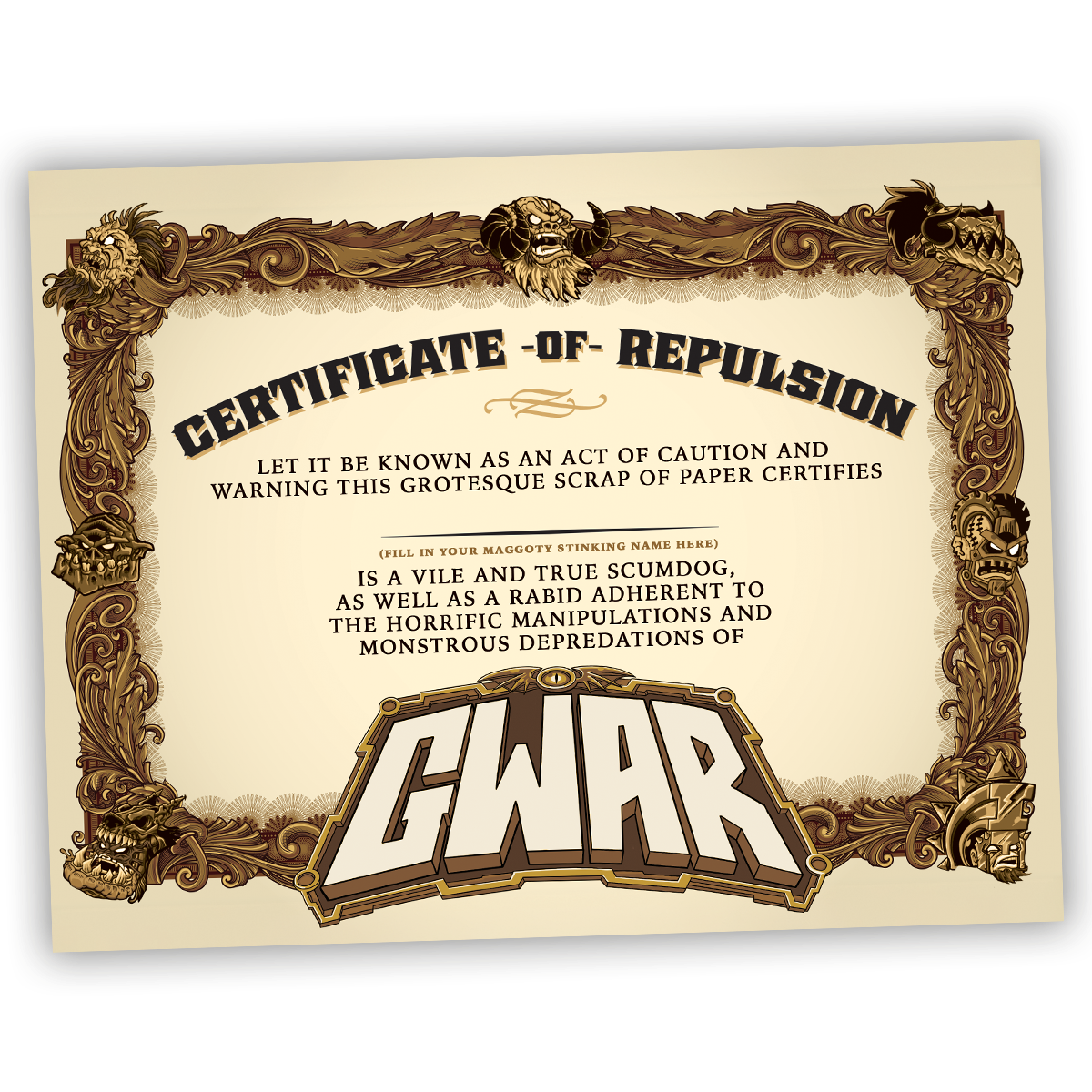 GWAR: 'The Return of Gor Gor' Signed Platinum Edition Comic Book + Vinyl LP (Limited Edition Fruit Punch) Z2 Comics